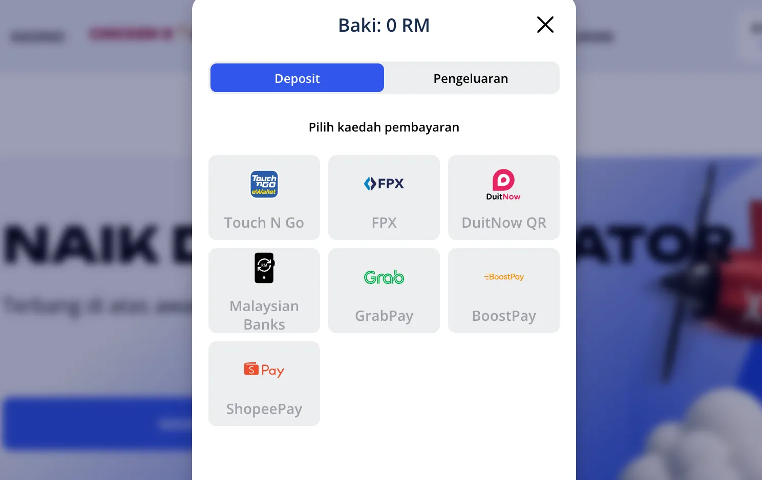 Glory Casino Malaysia Deposit Options